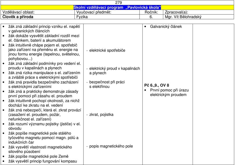 ..) žák zná základní podmínky pro vedení el. proudu v kapalinách a plynech žák zná rizika manipulace s el.
