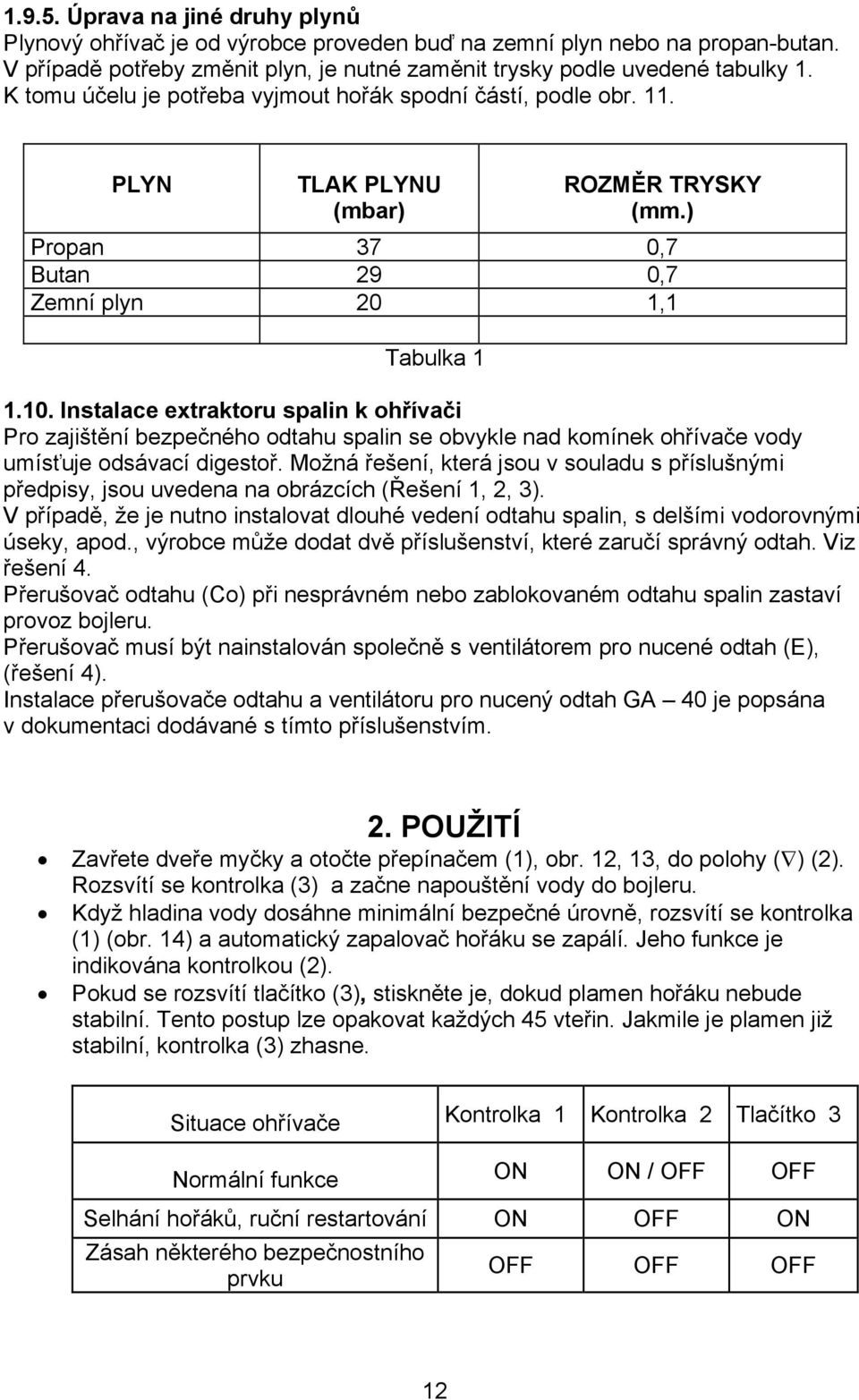 Instalace extraktoru spalin k ohřívači Pro zajištění bezpečného odtahu spalin se obvykle nad komínek ohřívače vody umísťuje odsávací digestoř.