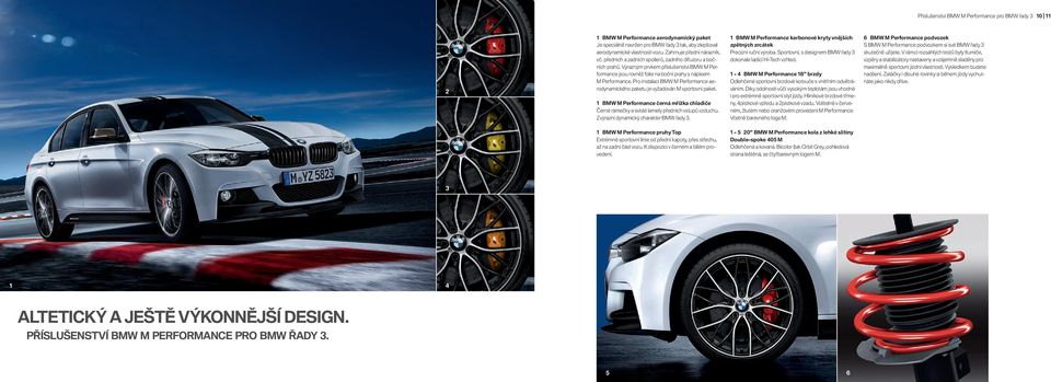 Pro instalaci BMW M Performance aerodynamického paketu je vyžadován M sportovní paket. BMW M Performance černá mřížka chladiče Černé rámečky a svislé lamely předních vstupů vzduchu.