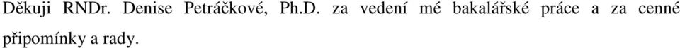 za vedení mé bakalářské