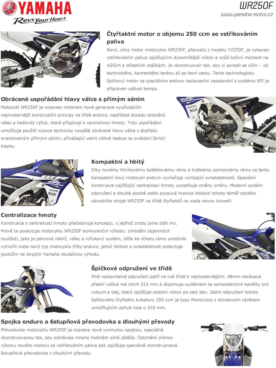 Tento technologicky špičkový motor se speciálním enduro nastavením zapalování a systému EFI je připraven udávat tempo.