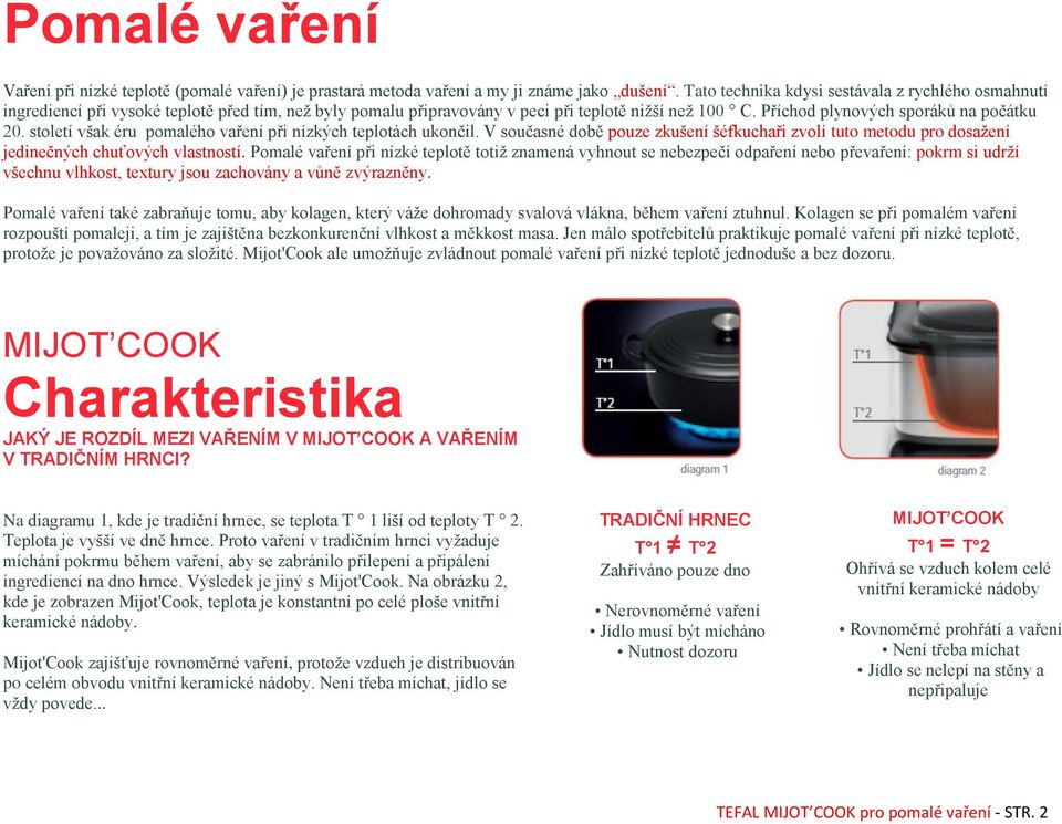 století však éru pomalého vaření při nízkých teplotách ukončil. V současné době pouze zkušení šéfkuchaři zvolí tuto metodu pro dosažení jedinečných chuťových vlastností.