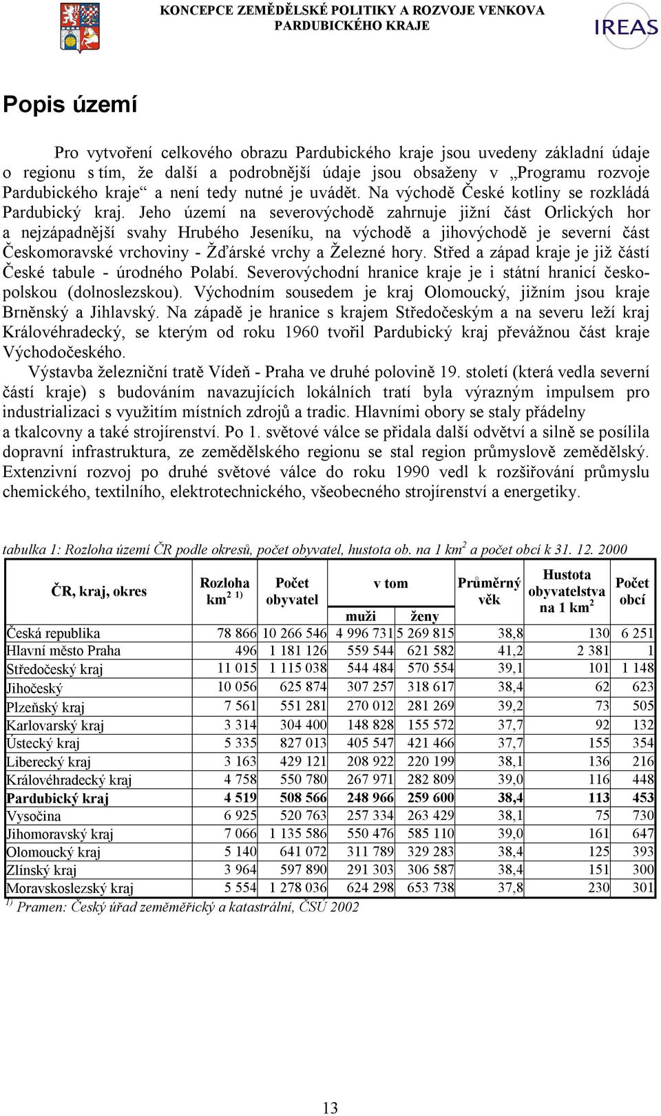 Jeho území na severovýchodě zahrnuje jižní část Orlických hor a nejzápadnější svahy Hrubého Jeseníku, na východě a jihovýchodě je severní část Českomoravské vrchoviny - Žďárské vrchy a Železné hory.