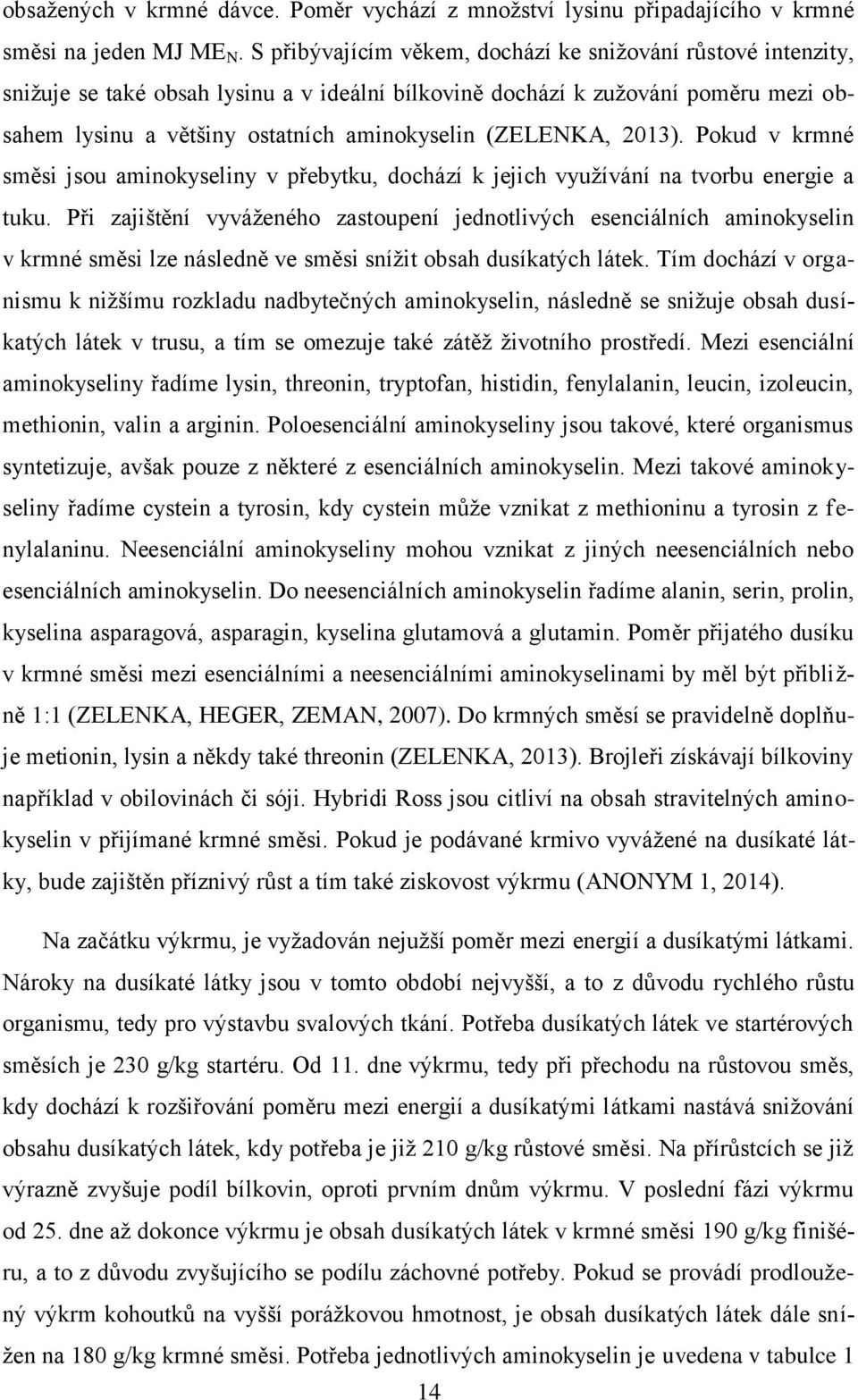 Pokud v krmné směsi jsou minokyseliny v přebytku, dochází k jejich využívání n tvorbu energie tuku.
