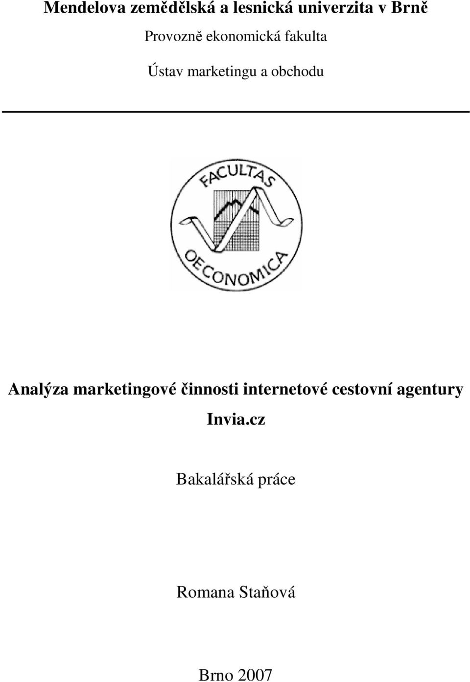 obchodu Analýza marketingové činnosti internetové