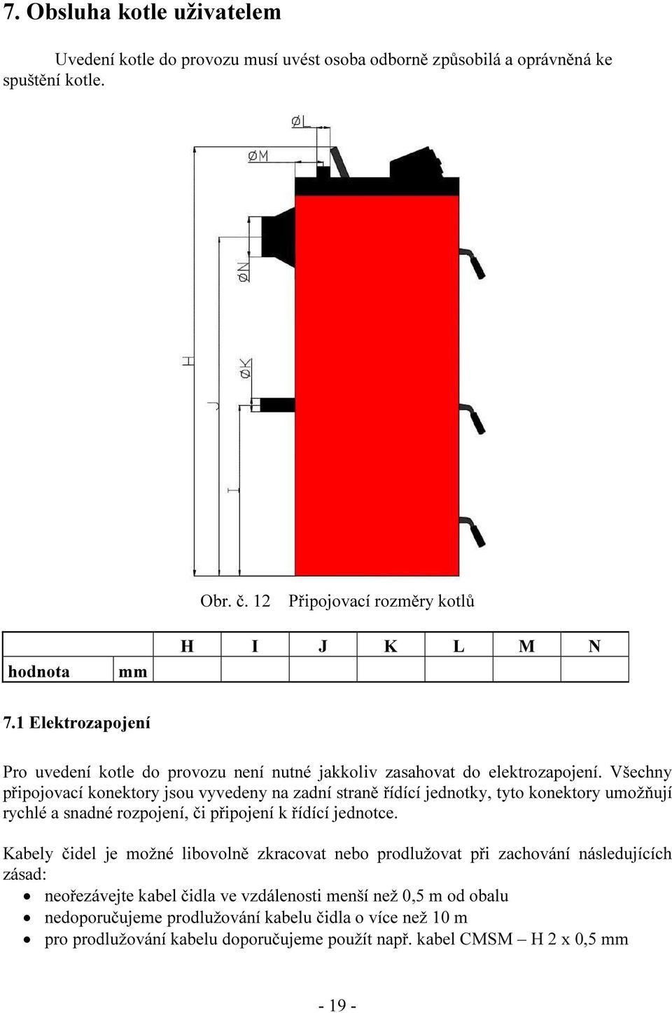 Všechny připojovací konektory jsou vyvedeny na zadní straně řídící jednotky, tyto konektory umožňují rychlé a snadné rozpojení, či připojení k řídící jednotce.