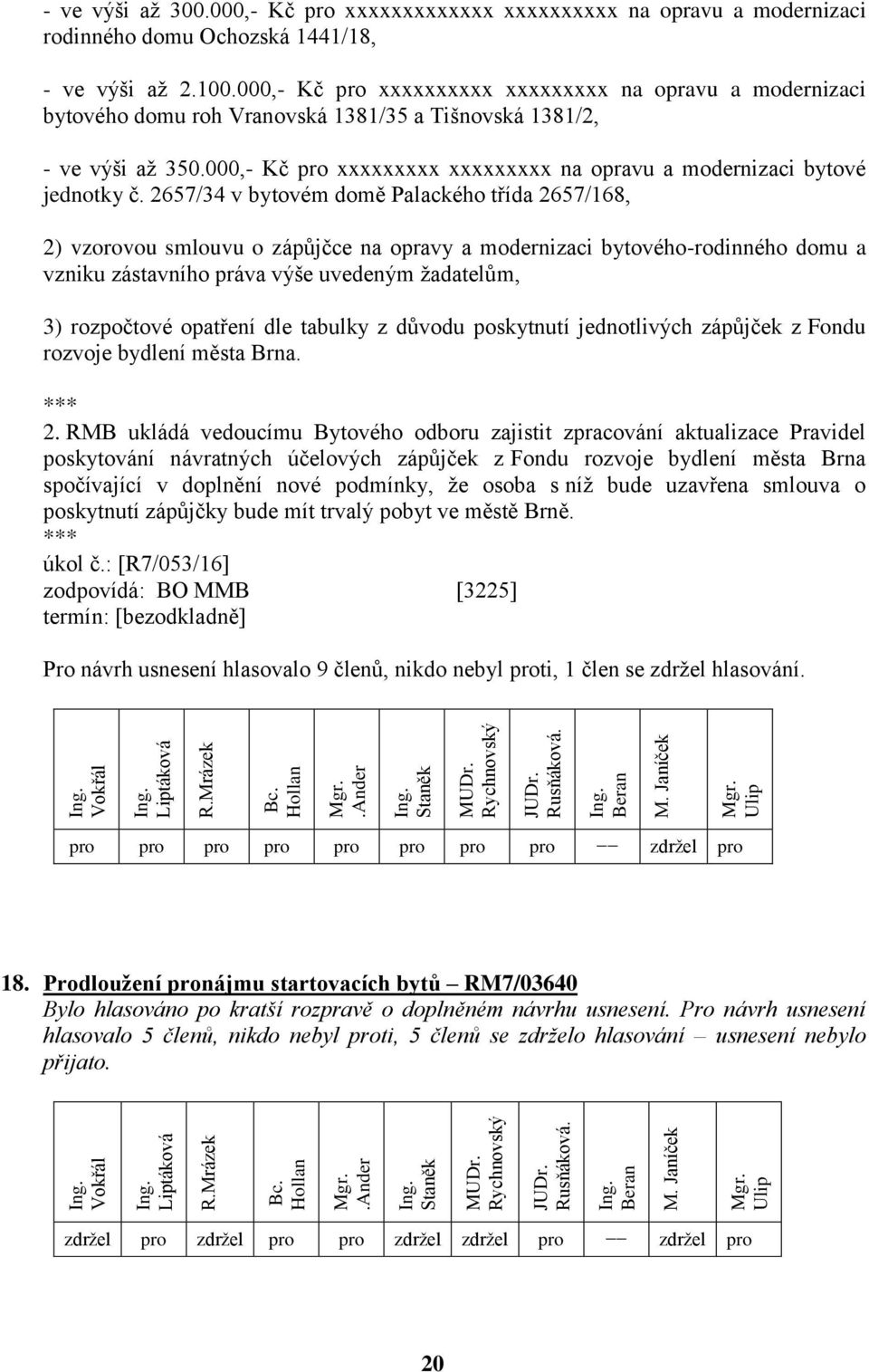 000,- Kč pro xxxxxxxxx xxxxxxxxx na opravu a modernizaci bytové jednotky č.
