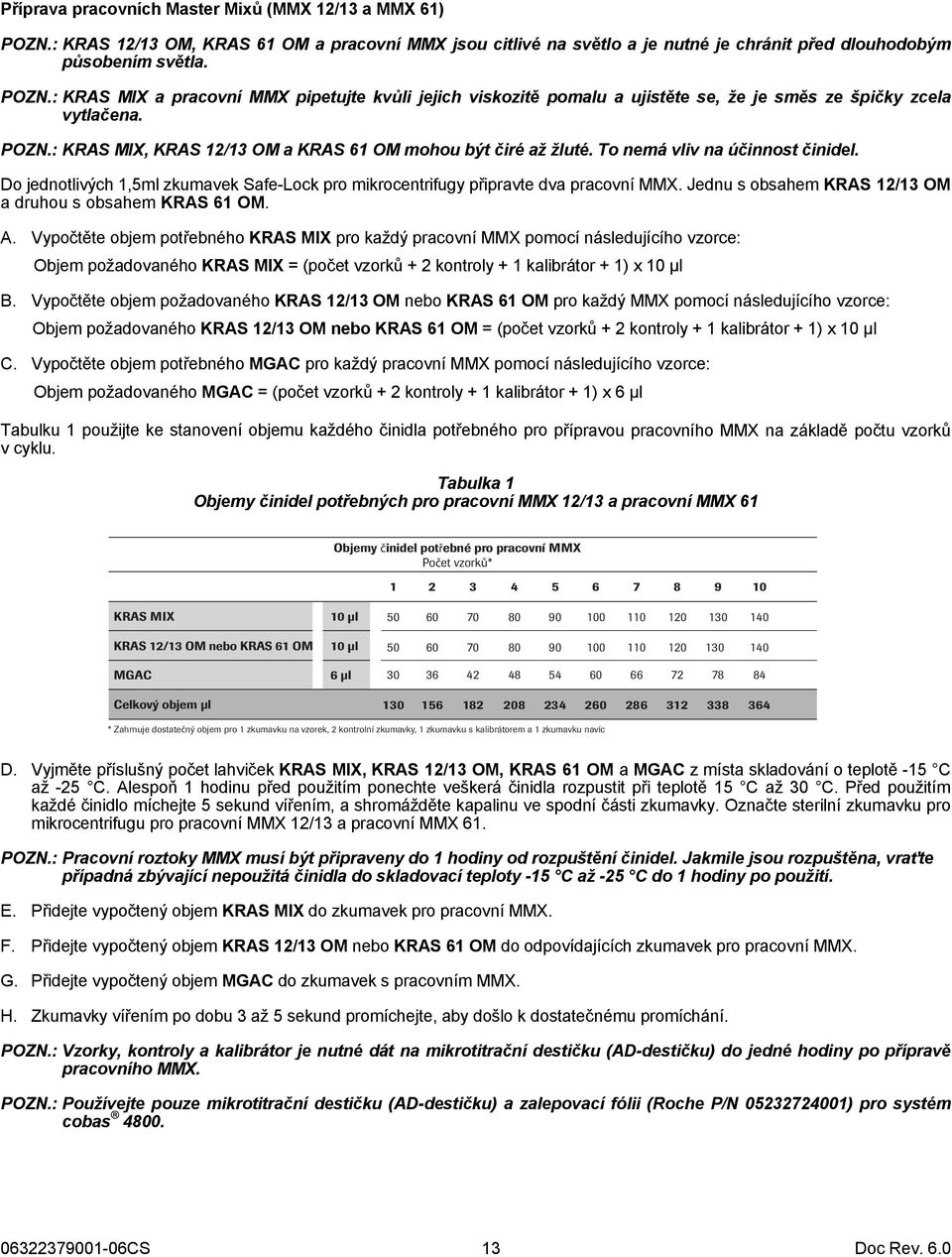 Jednu s obsahem KRAS 12/13 OM a druhou s obsahem KRAS 61 OM. A.