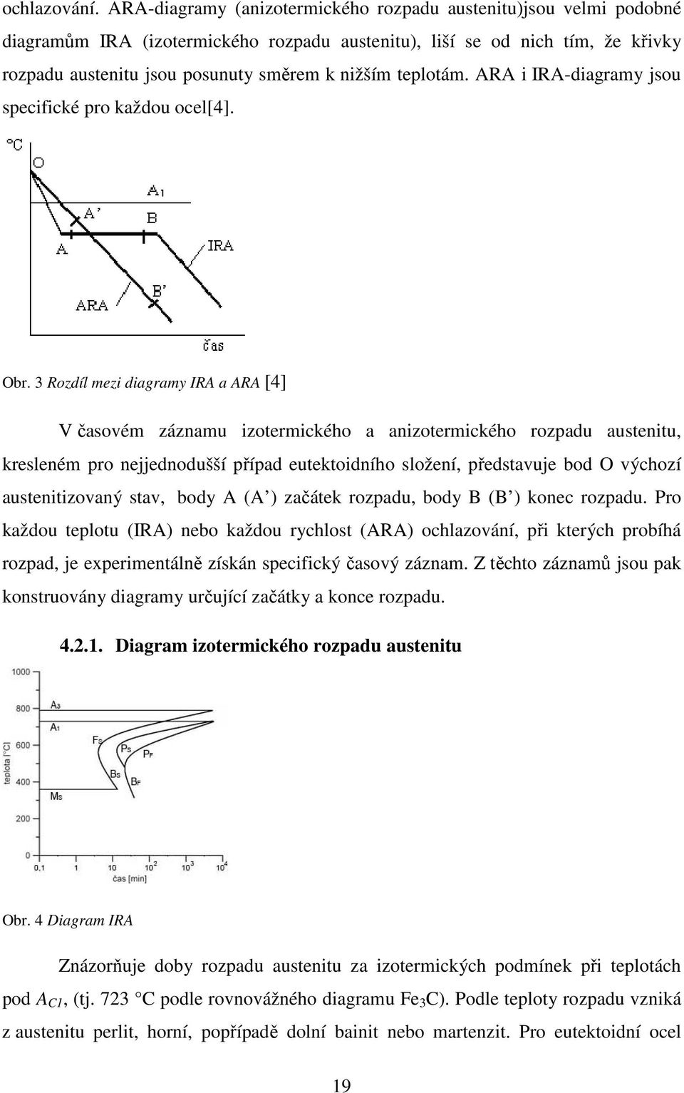 teplotám. ARA i IRA-diagramy jsou specifické pro každou ocel[4]. Obr.