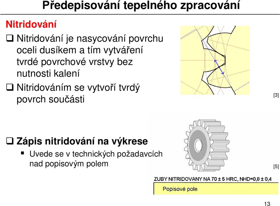 Nitridováním se vytvo í tvrdý povrch sou ásti [3] Zápis