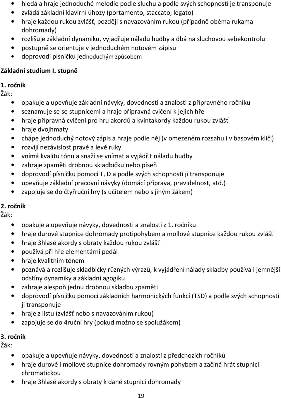 jednoduchým způsobem Základní studium I. stupně 1.