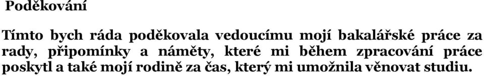 náměty, které mi během zpracování práce poskytl a
