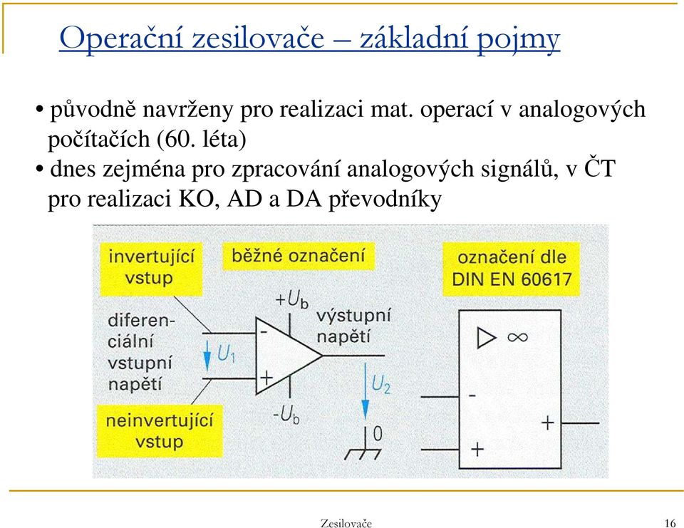 operací v analogových počítačích (60.