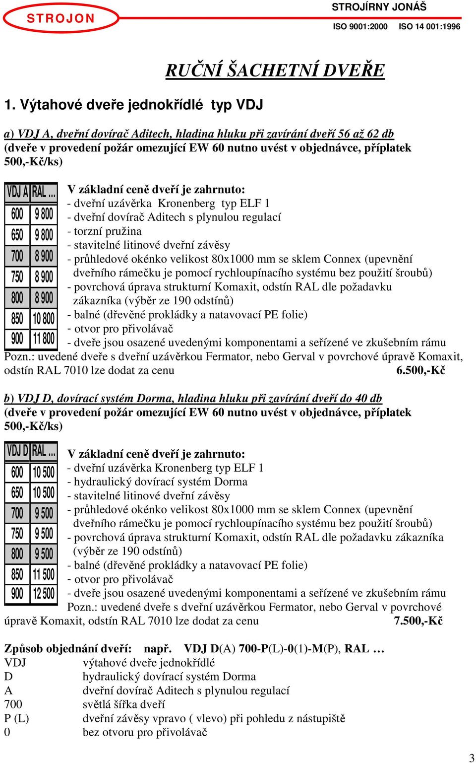 dovírač Aditech s plynulou regulací - torzní pružina - stavitelné litinové dveřní závěsy - průhledové okénko velikost 80x1000 mm se sklem Connex (upevnění dveřního rámečku je pomocí rychloupínacího