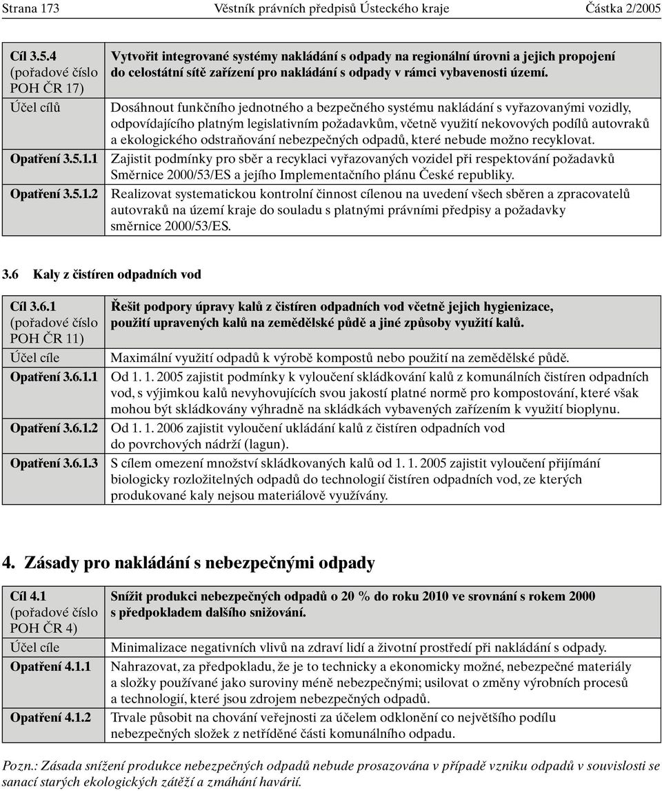 odstraàování nebezpeãn ch odpadû, které nebude moïno recyklovat.