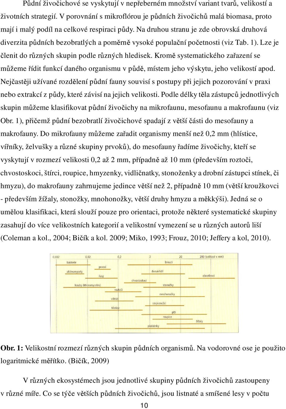 Na druhou stranu je zde obrovská druhová diverzita půdních bezobratlých a poměrně vysoké populační početnosti (viz Tab. 1). Lze je členit do různých skupin podle různých hledisek.