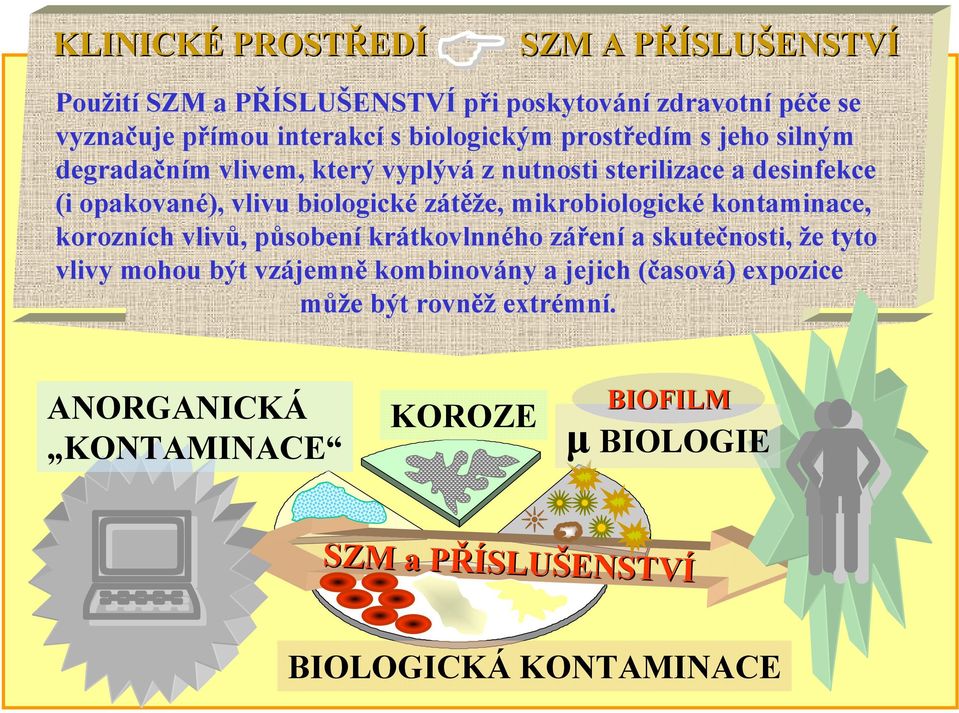 mikrobiologické kontaminace, korozních vlivů,, působenp sobení krátkovlnn tkovlnného zářenz ení a skutečnosti, že e tyto vlivy mohou být vzájemn jemně