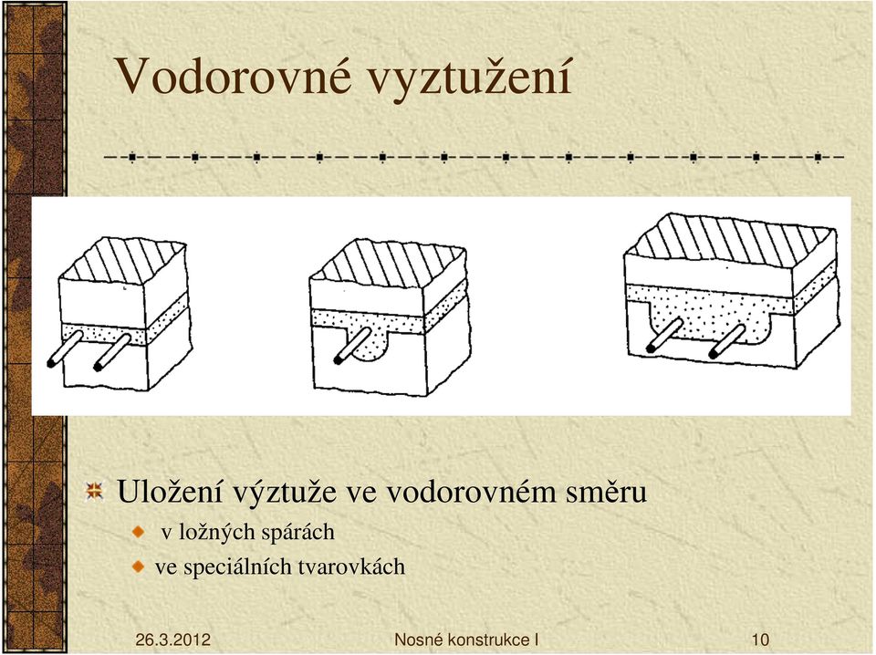 ložných spárách ve speciálních