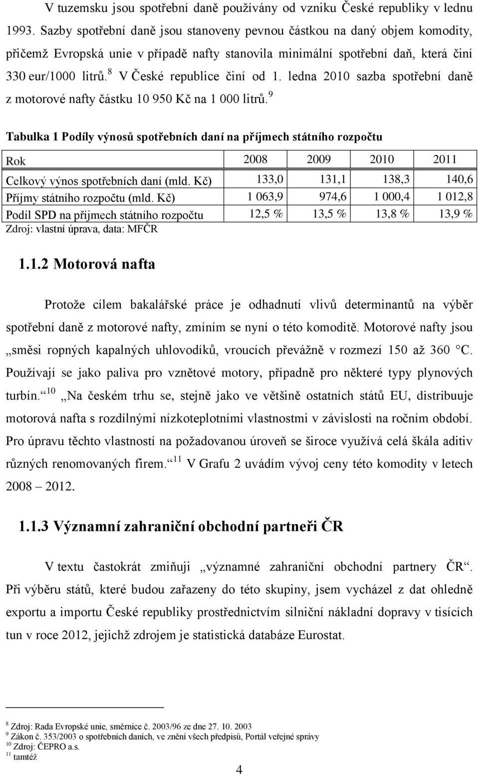 8 V České republice činí od 1. ledna 2010 sazba spotřební daně z motorové nafty částku 10 950 Kč na 1 000 litrů.