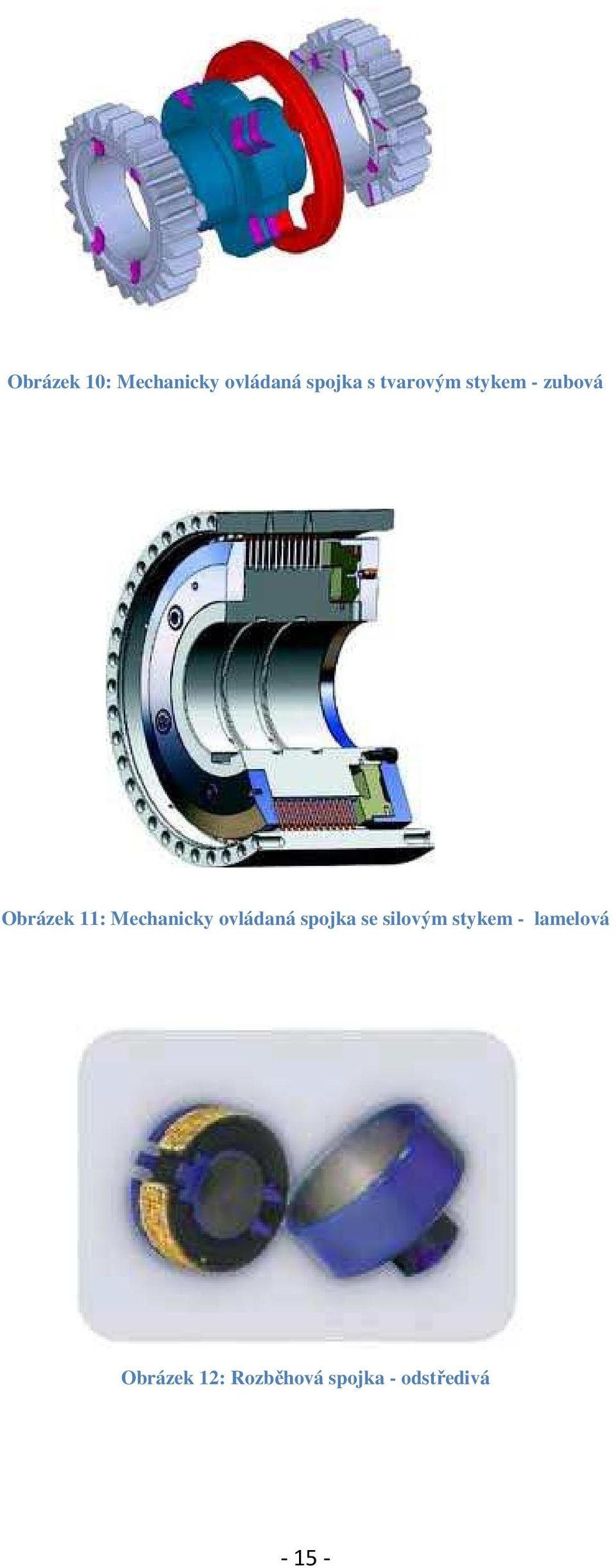 Mechanicky ovládaná spojka se silovým stykem