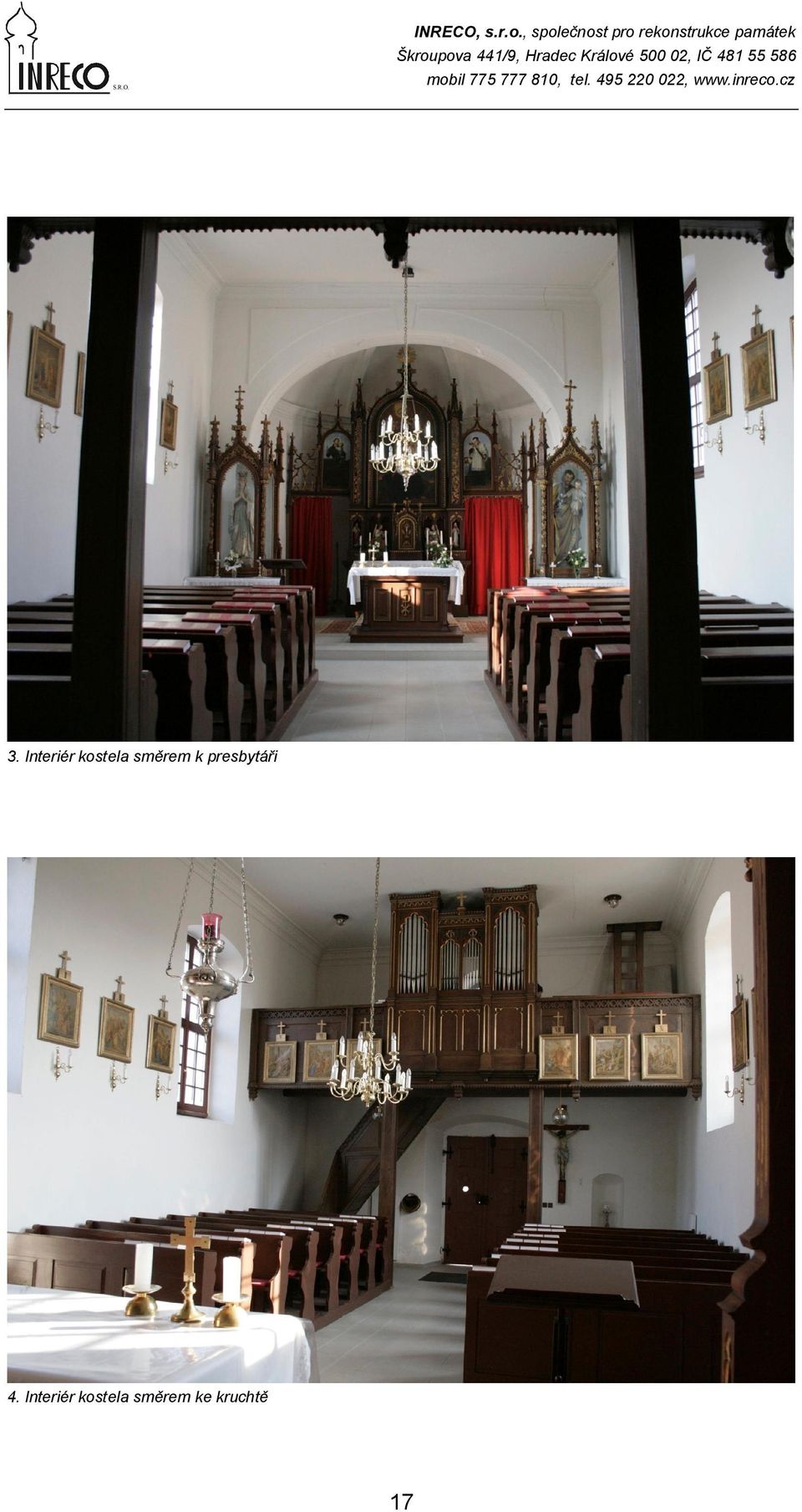 4. Interiér kostela