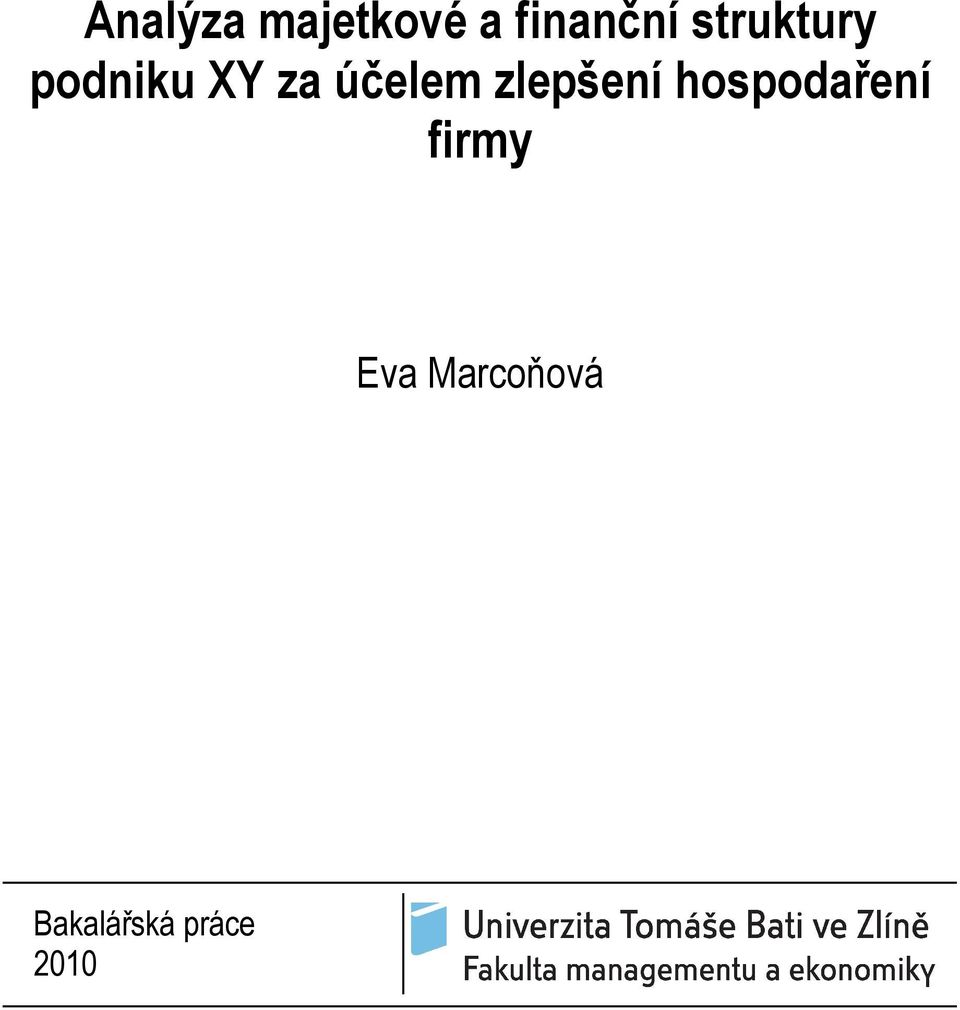 zlepšení hospodaření firmy Eva