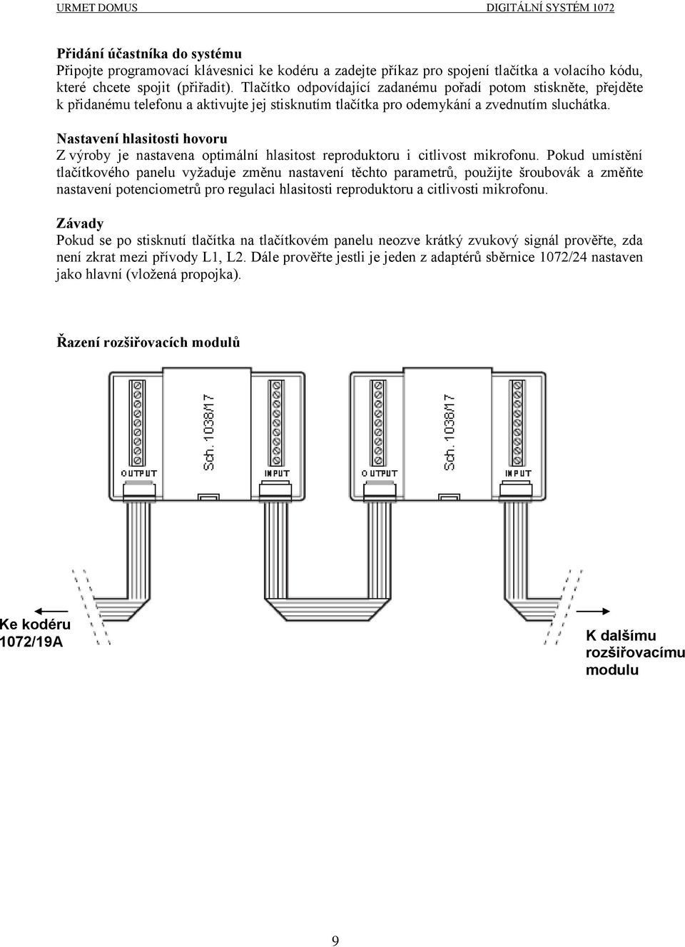 Nastavení hlasitosti hovoru Z výroby je nastavena optimální hlasitost reproduktoru i citlivost mikrofonu.