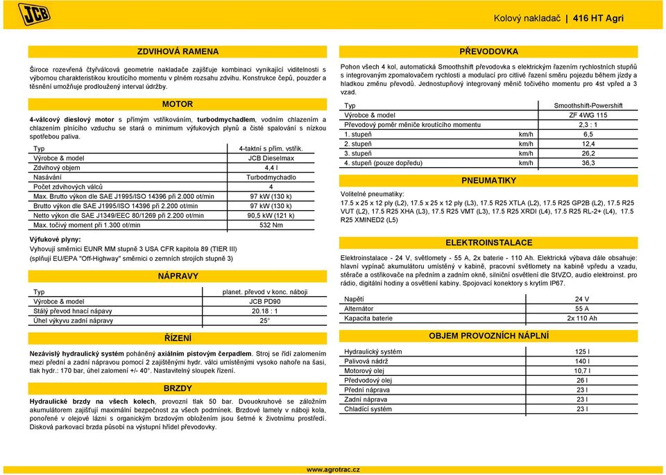 MOTOR 4-válcový dieslový motor s přímým vstřikováním, turbodmychadlem, vodním chlazením a chlazením plnícího vzduchu se stará o minimum výfukových plynů a čisté spalování s nízkou spotřebou paliva.