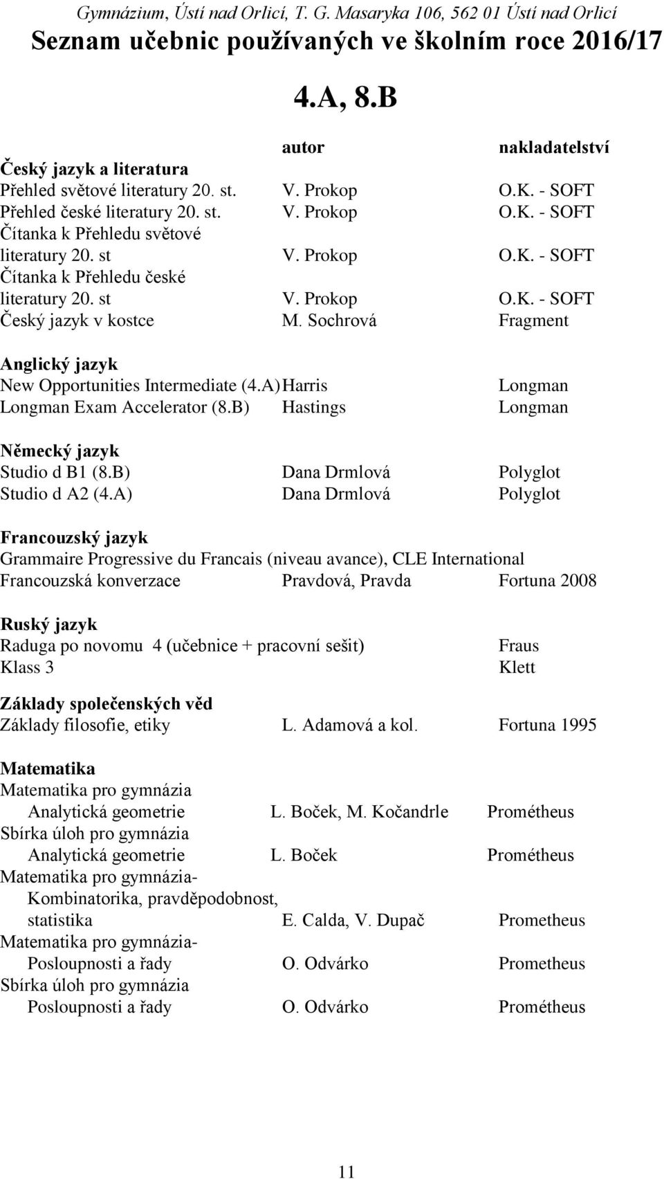 B) Dana Drmlová Polyglot Studio d A2 (4.