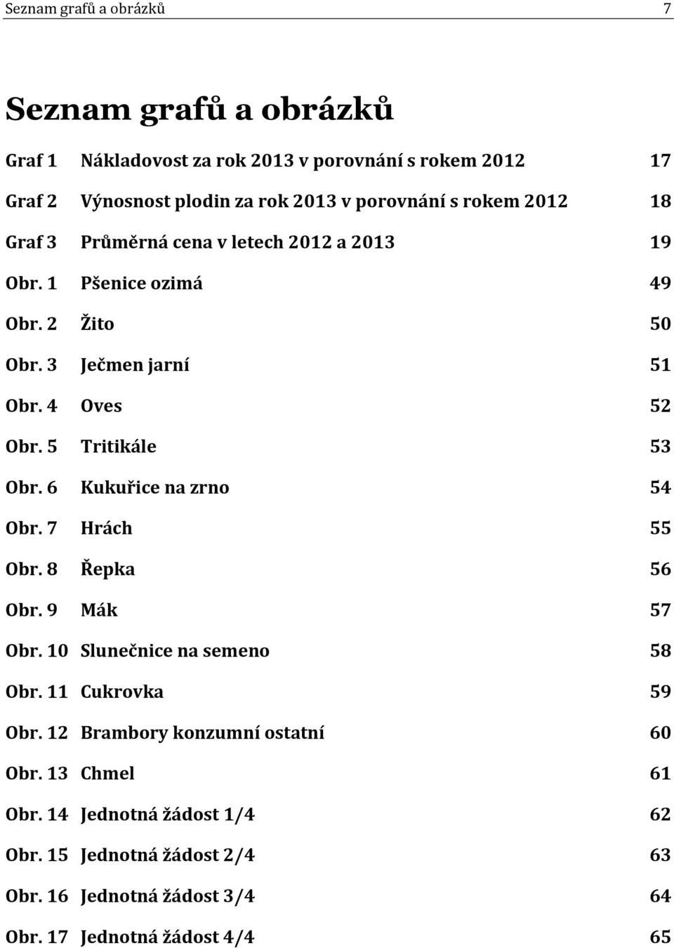 5 Tritikále 53 Obr. 6 Kukuřice na zrno 54 Obr. 7 Hrách 55 Obr. 8 Řepka 56 Obr. 9 Mák 57 Obr. 10 Slunečnice na semeno 58 Obr. 11 Cukrovka 59 Obr.