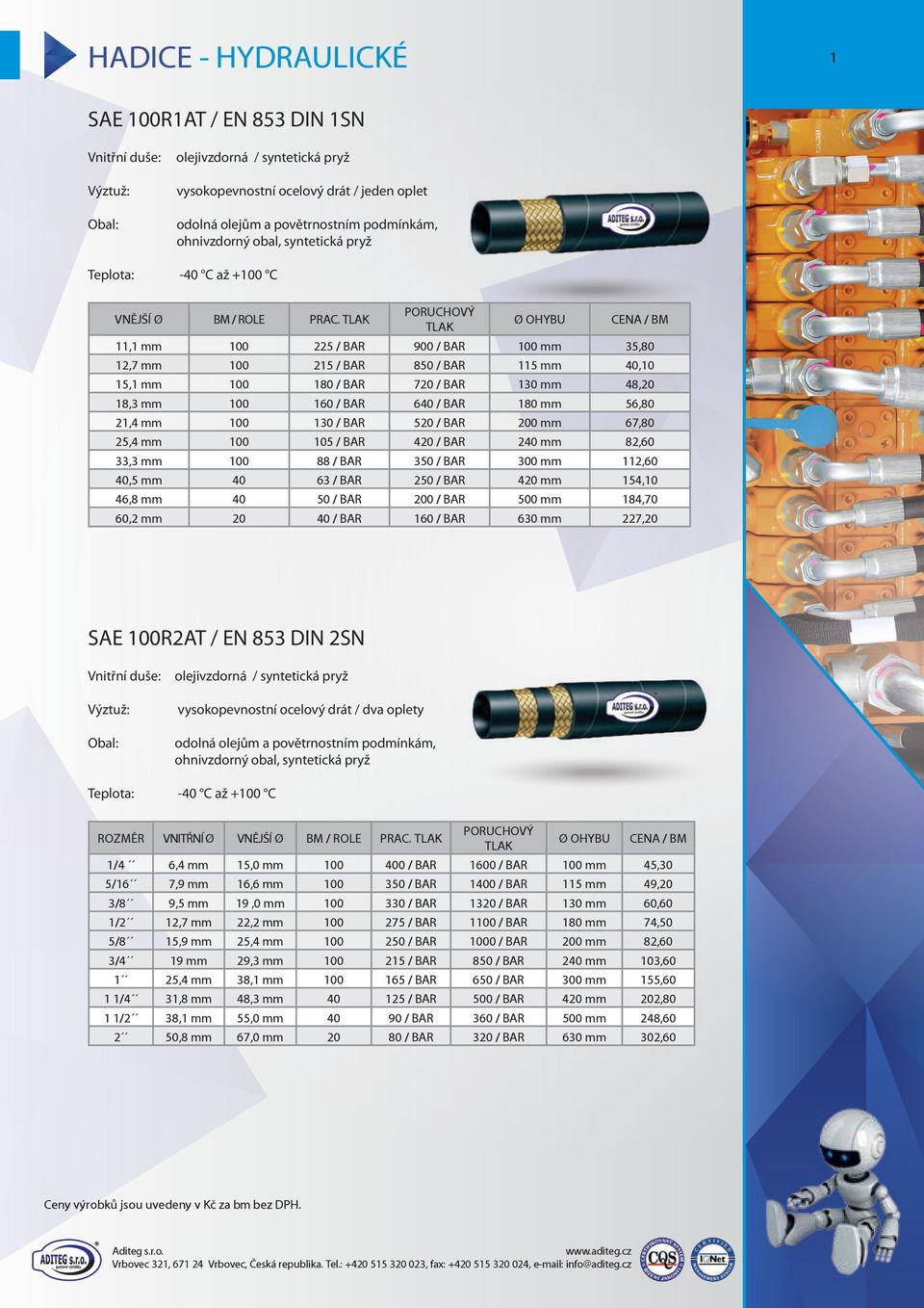 vysokopevnostní ocelový drát / dva oplety -0 C až + C ROZMĚR 1/, mm 1,0 mm 00 / BAR 0 / BAR mm, / 7, mm 1, mm / BAR 0 / BAR 11 mm, /, mm 1,0 mm / BAR 0 / BAR 1 mm 0,0 1/,7 mm, mm 7 / BAR 1 / BAR mm