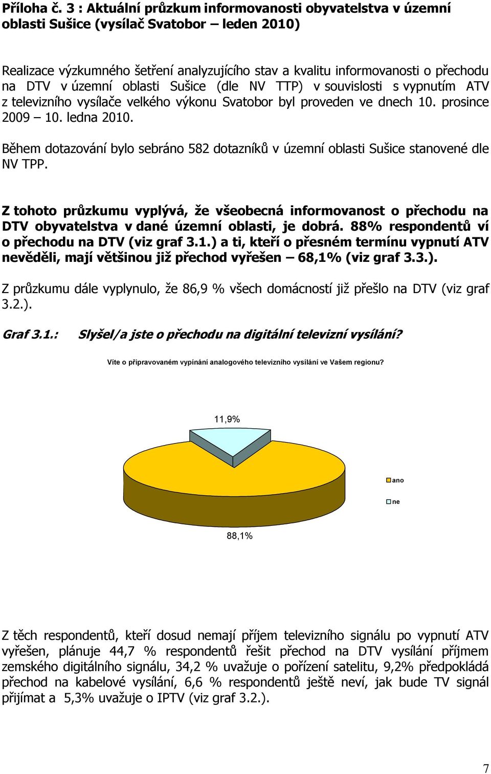 územní oblasti Sušice (dle NV TTP) v souvislosti s vypnutím ATV z televizního vysílače velkého výkonu Svatobor byl proveden ve dnech 10. prosince 2009 10. ledna 2010.