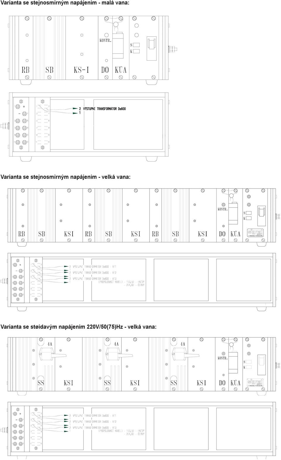 støídavým napájením 220V/50(75)Hz -