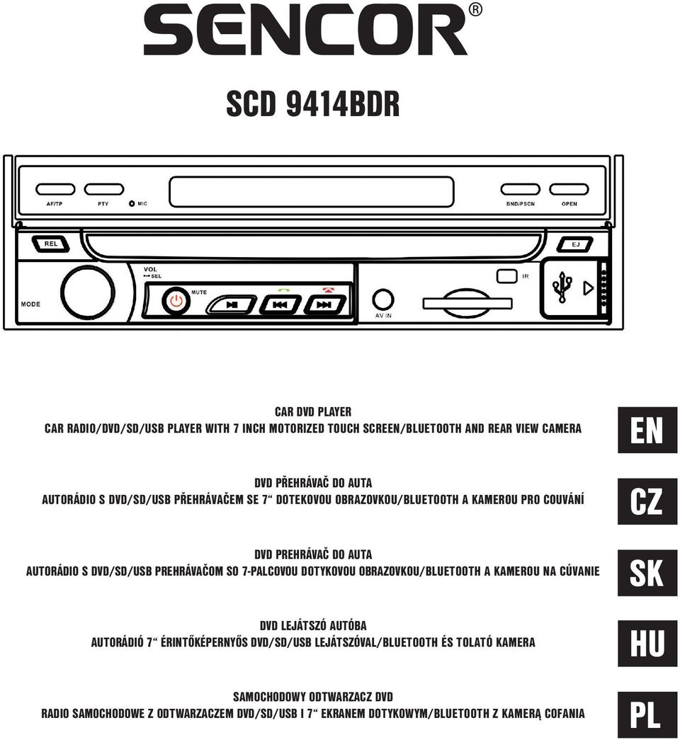 PREHRÁVAČOM SO 7-PALCOVOU DOTYKOVOU OBRAZOVKOU/BLUETOOTH A KAMEROU NA CÚVANIE DVD LEJÁTSZÓ AUTÓBA AUTORÁDIÓ 7 ÉRINTŐKÉPERNYŐS DVD/SD/USB
