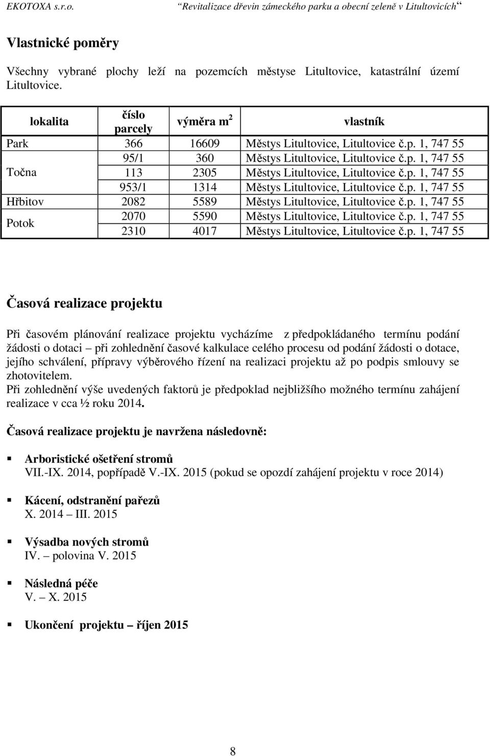 p. 1, 747 55 953/1 1314 Městys Litultovice, Litultovice č.p. 1, 747 55 Hřbitov 2082 5589 Městys Litultovice, Litultovice č.p. 1, 747 55 Potok 2070 5590 Městys Litultovice, Litultovice č.p. 1, 747 55 2310 4017 Městys Litultovice, Litultovice č.