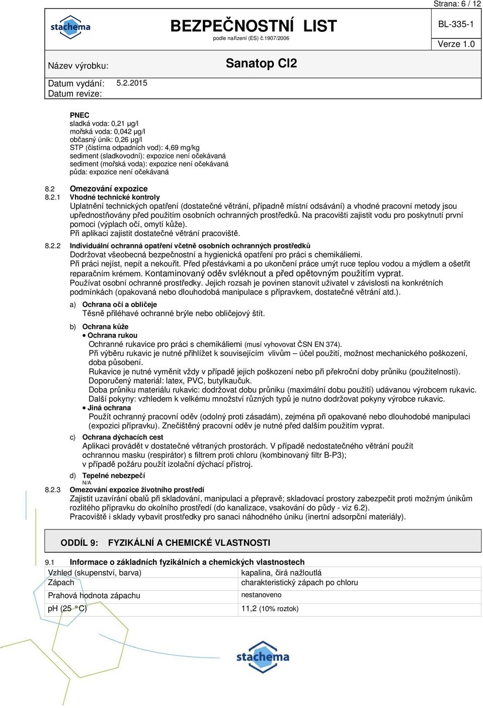 Omezování expozice 8.2.