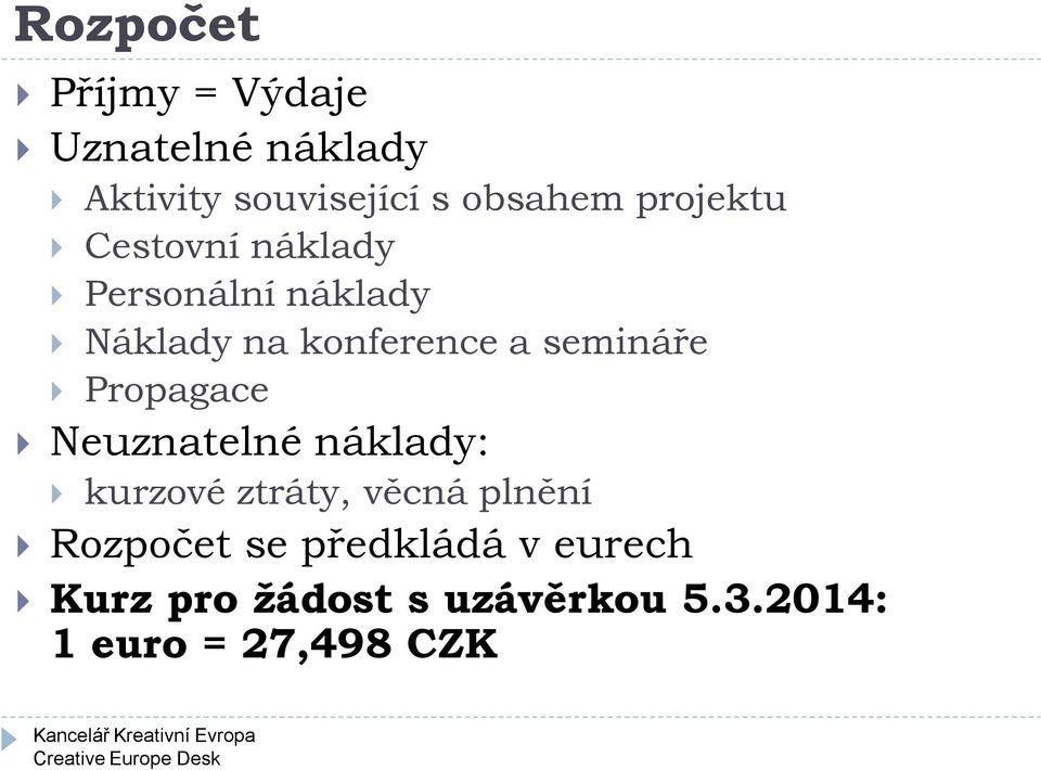 semináře Propagace Neuznatelné náklady: kurzové ztráty, věcná plnění