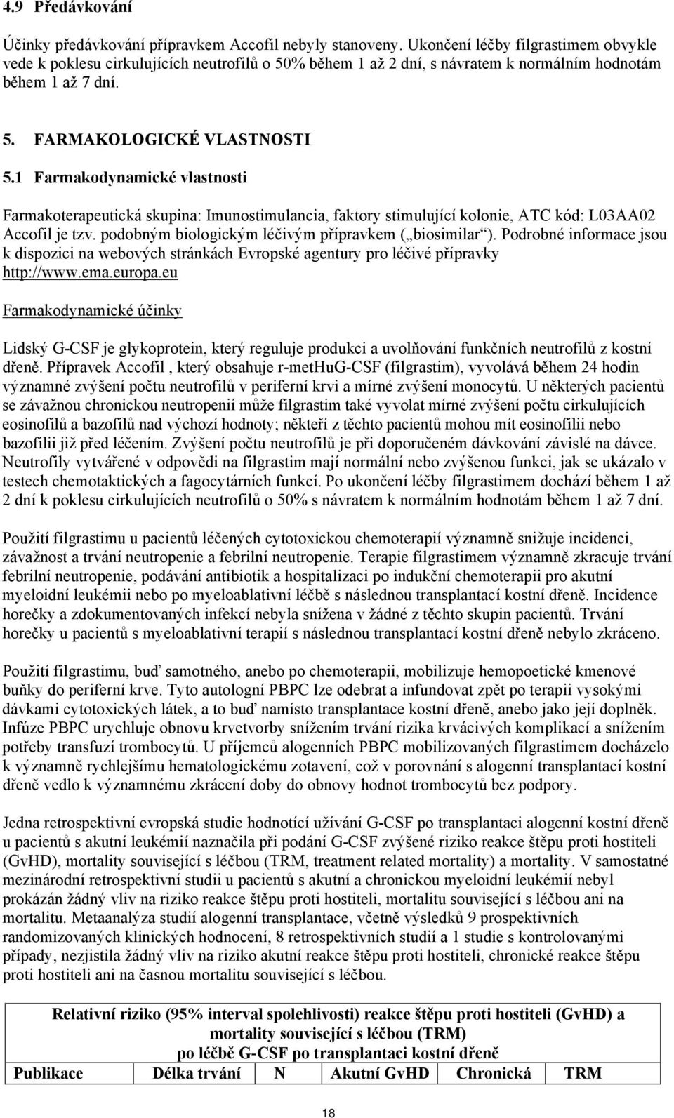 1 Farmakodynamické vlastnosti Farmakoterapeutická skupina: Imunostimulancia, faktory stimulující kolonie, ATC kód: L03AA02 Accofil je tzv. podobným biologickým léčivým přípravkem ( biosimilar ).