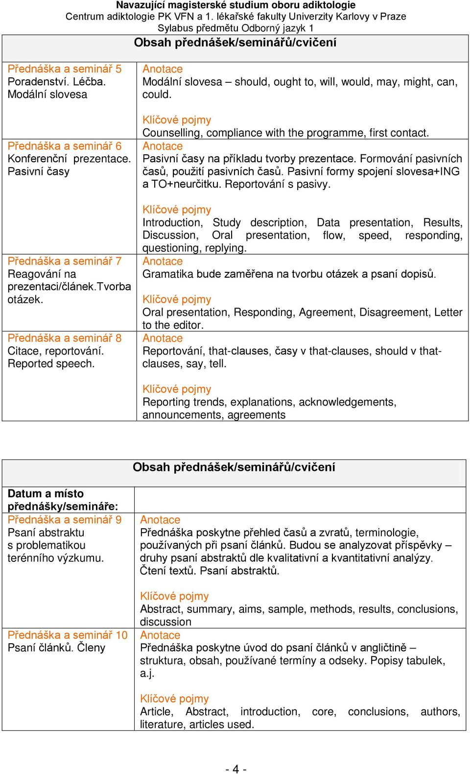 Pasivní časy na příkladu tvorby prezentace. Formování pasivních časů, použití pasivních časů. Pasivní formy spojení slovesa+ing a TO+neurčitku. Reportování s pasivy.