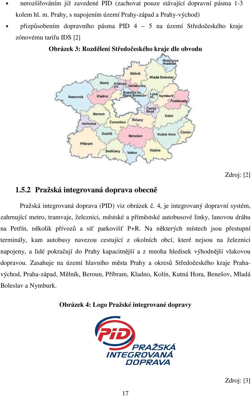 5.2 Pražská integrovaná doprava obecně Zdroj: [2] Pražská integrovaná doprava (PID) viz obrázek č.