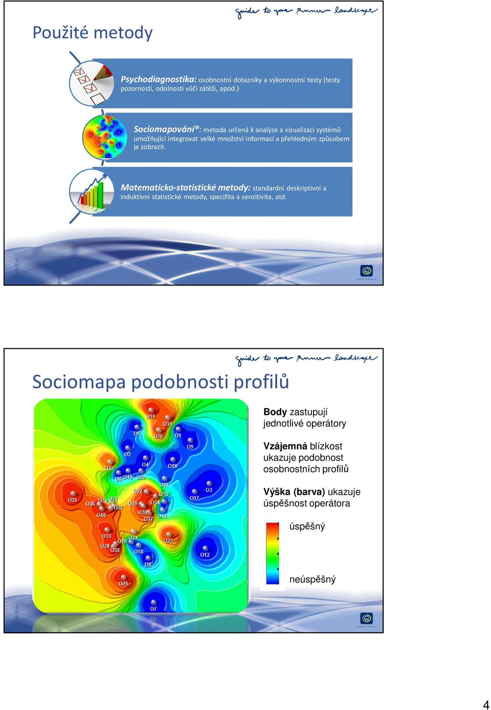 zobrazit. Matematicko-statistické metody: standardní deskriptivní a induktivní statistické metody, specifita a senzitivita, atd.