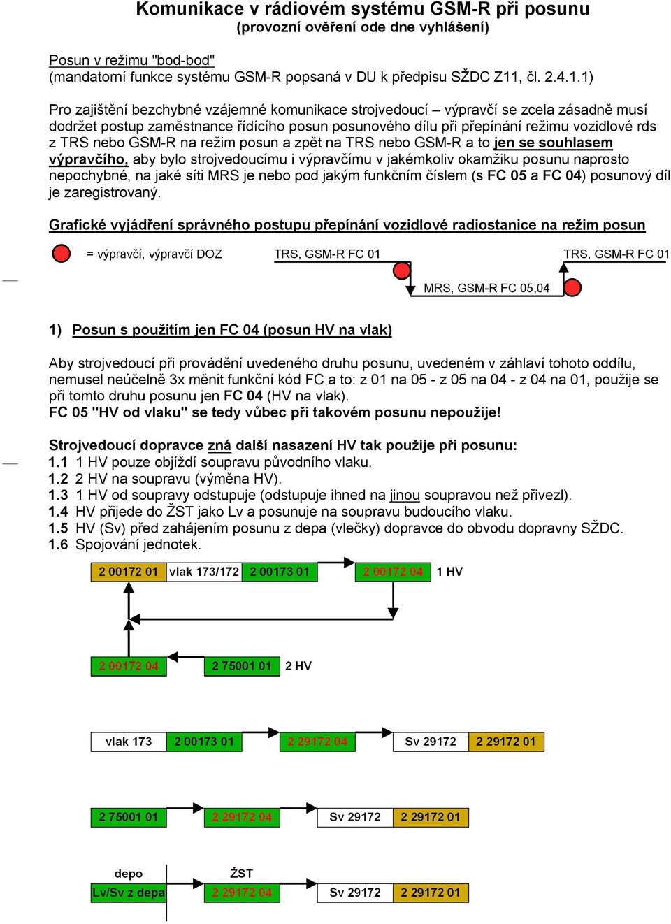 Komunikace v rádiovém systému GSM-R při posunu (provozní ověření ode dne  vyhlášení) - PDF Free Download