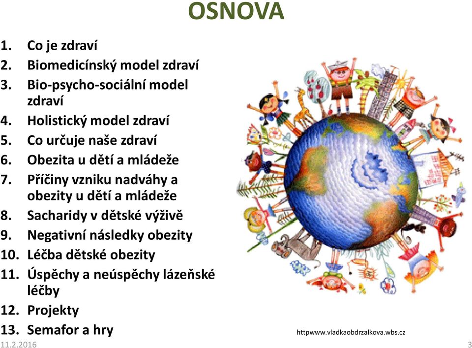 Příčiny vzniku nadváhy a obezity u dětí a mládeže 8. Sacharidy v dětské výživě 9.