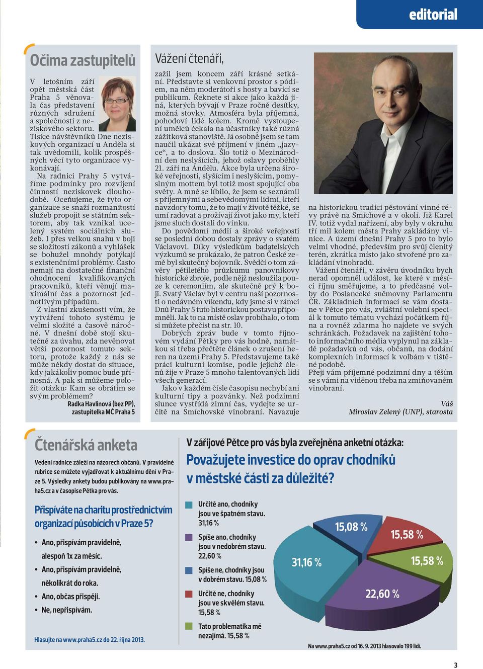 Na radnici Prahy 5 vytváříme podmínky pro rozvíjení činností neziskovek dlouhodobě.