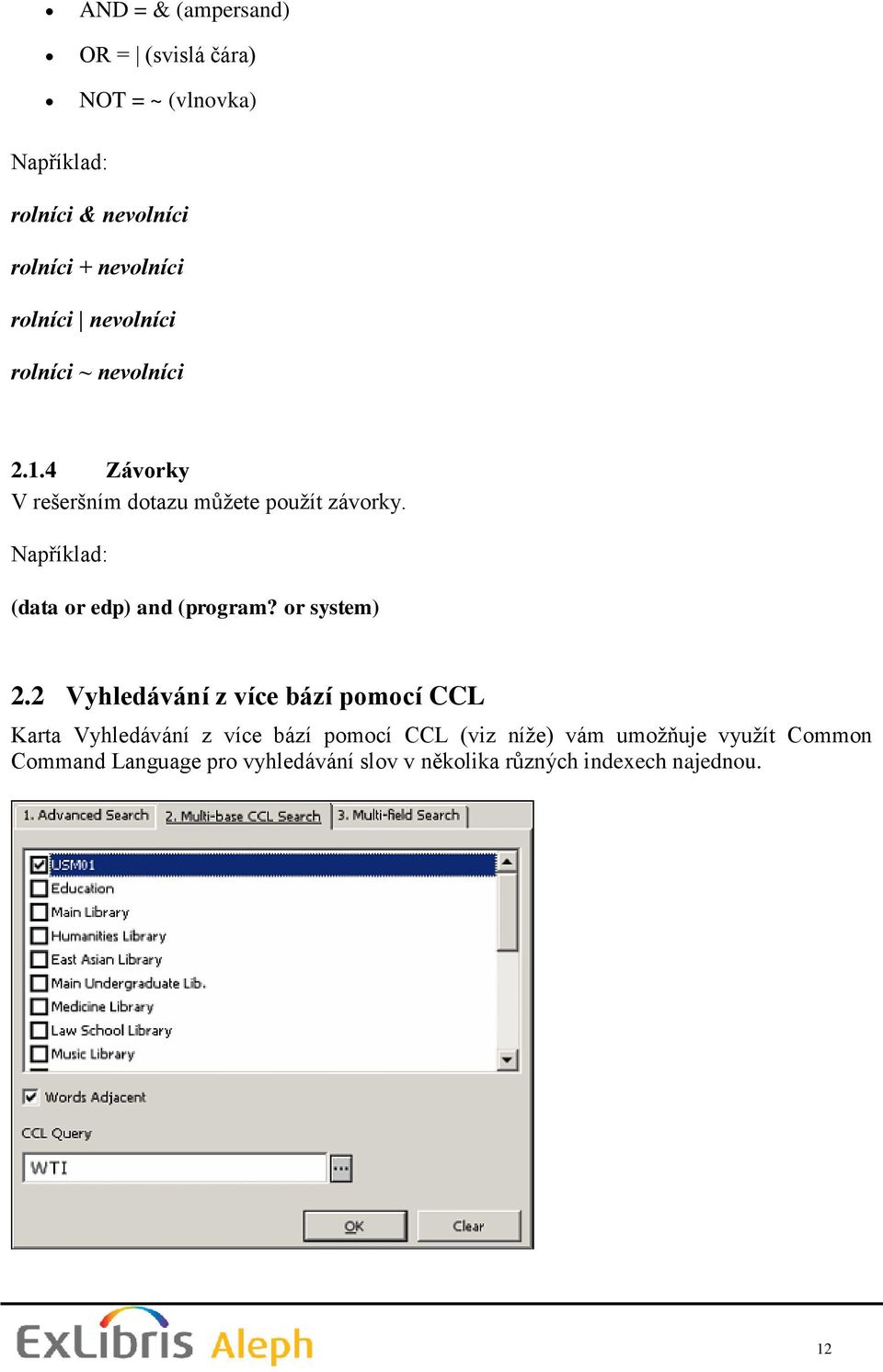 Například: (data or edp) and (program? or system) 2.