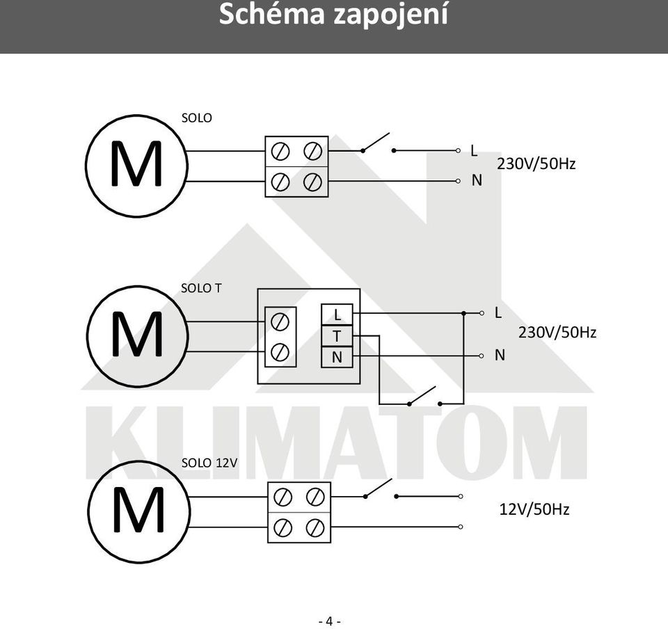 L T N L N 230V/50Hz M