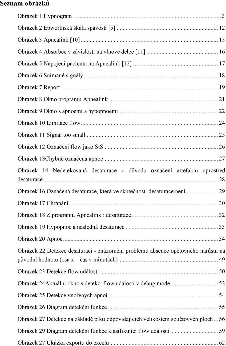 .. 22 Obrázek 1 Limitace flow... 24 Obrázek 11 Signal too small... 25 Obrázek 12 Označení flow jako StS... 26 Obrázek 13Chybně označená apnoe.