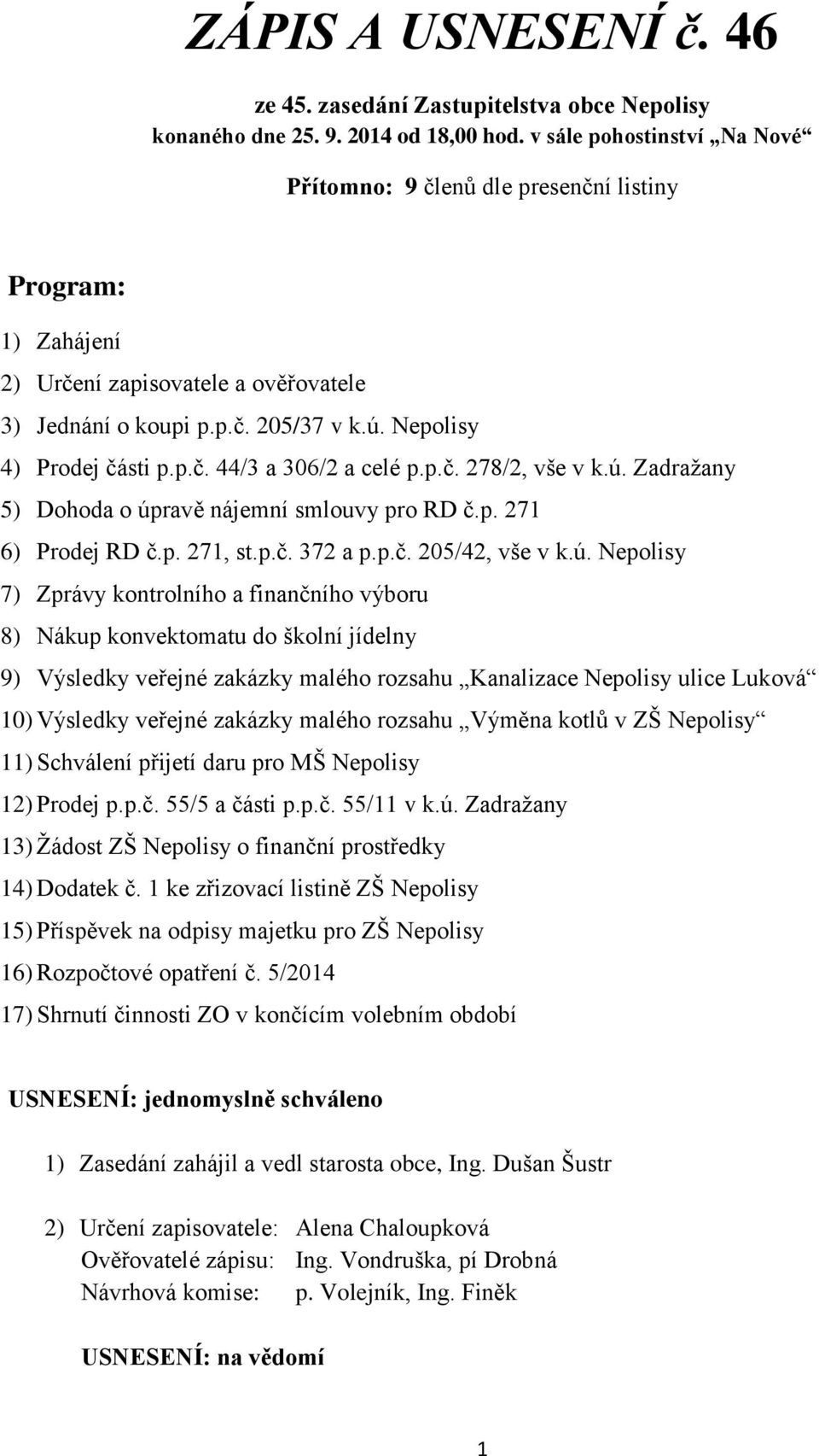 p.č. 278/2, vše v k.ú.