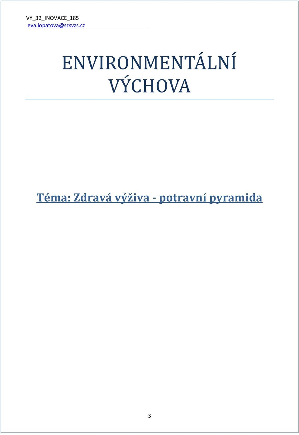 Zdravá výživa -