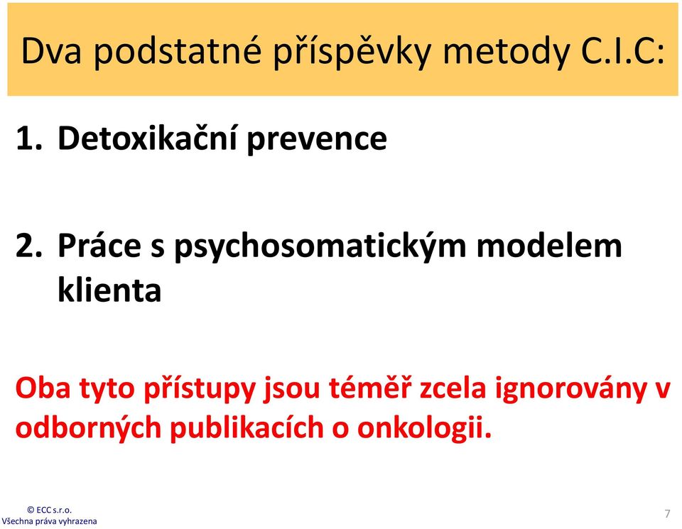 Práce s psychosomatickým modelem klienta Oba